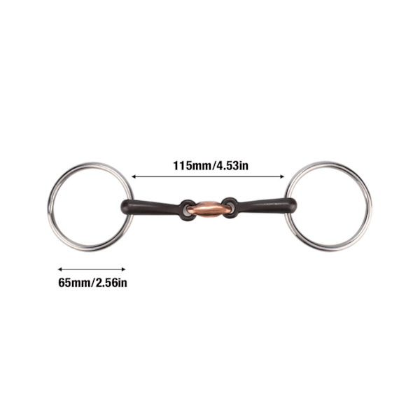 Holdbart rustfrit stål ringtrensse med elliptisk kobberled (115 mm)