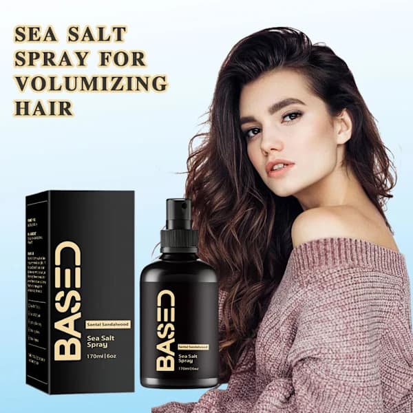 【03】1-pak havsaltsspray, naturligt let hold, lav glans, 170 ml, sort ~2025!
