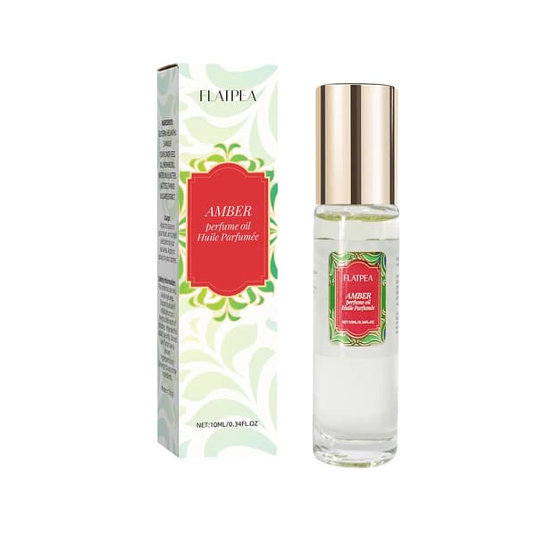 Vanilje Rav Æterisk Olie Parfume — Alkoholfri, Langvarig Duft — 10 ml Bærbar Roll-On