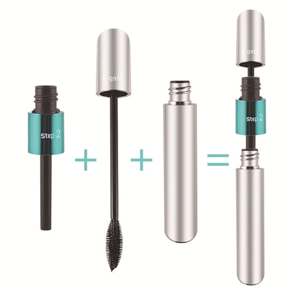 Dubbelsidig 4D Ögonfransförlängningsmascara Vattentät Silk Fiber Volume Mascara Långvarig Mascara