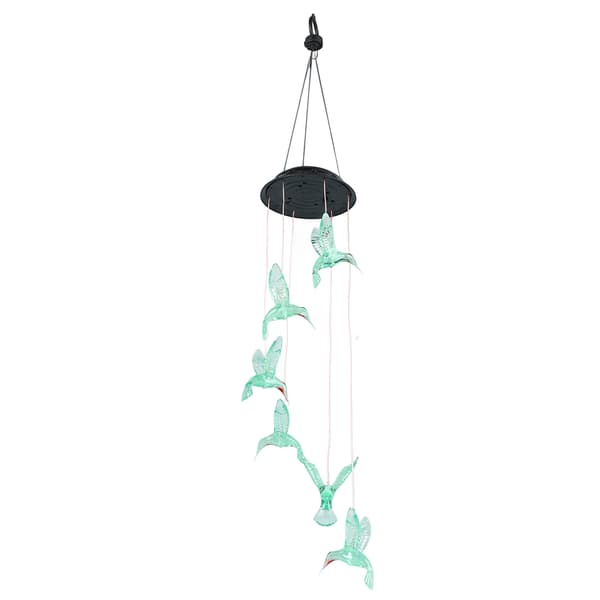 Fugle Vindspil Kolibri Stil Farverige Solcellelamper ABS Have Vindklokke til Terrasse Baghave Soveværelse