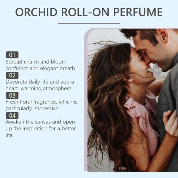 Charmerende Orkidé Roll-on Duft. Den rige orkidéduft udstråler charmerende charme, frisk og elegant bærbar parfume.
