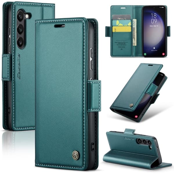 【03】CASEME Plånboksfodral Samsung Galaxy S24 - Grön Grön green