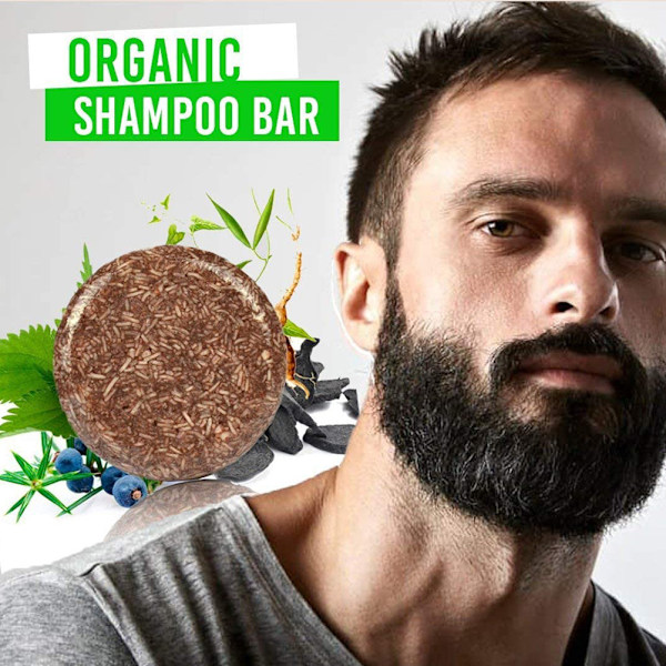 Skægmørknings Shampoo Bar Skægvask Bar Hår Mørknings Shampoo Sæbe til Mænd