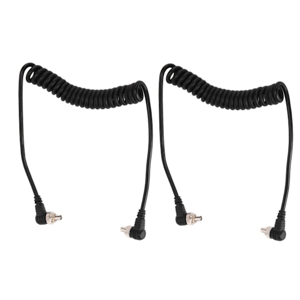 2 stk. Kamera Flash Synkroniserings PC Kabel Han til Han Speedlite Fjederkabel Universal Type til Studio Video