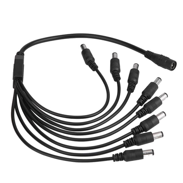 5,5x2,1 mm 1 Hun til 8 Han Strømkabel Splitter Adapter Kabel Forlængelse til CCTV Kamera