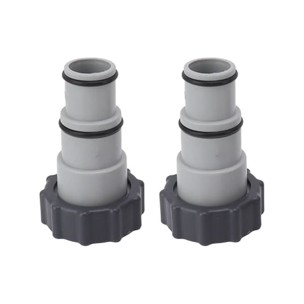 2 STK Poolslangeadapter med krave, erstatning, gevindforbindelse, pumpeslangeadapter til Intex Fit ARU