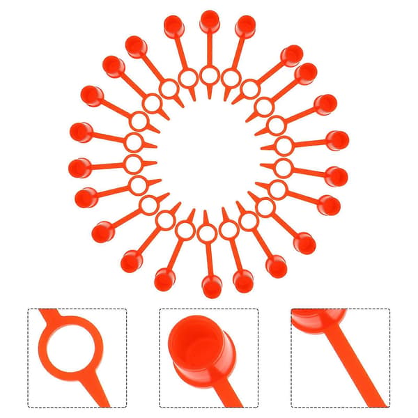 【03】300 stk. Fedtnippelhætter Støvbeskyttelse Tilbehør til Smørenipler Maskine Rød Red 3.5X0.8cm