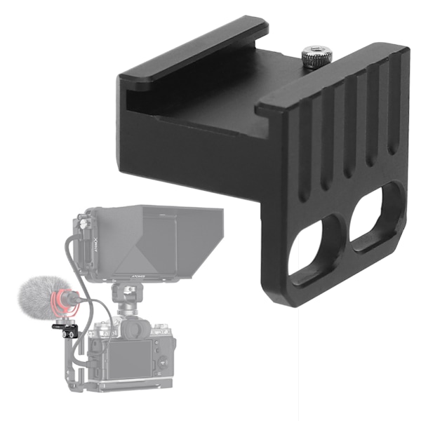 90 Graders Cold Shoe Mount Adapter Base med 1/4' Monteringsskrue til DSLR Kamera Cage