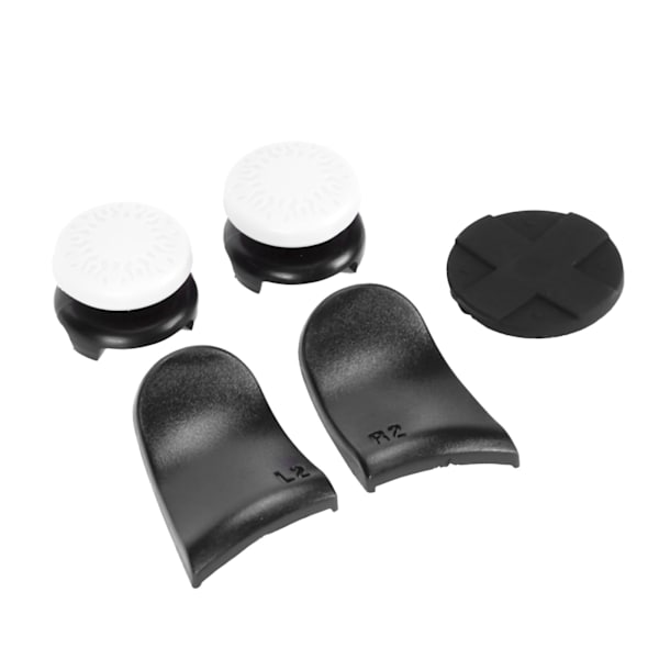 5-i-1 Tommelfingergreb Nøglehætte Joystick Cover L2 R2 Trigger Extender til PS5 Controller Hvid