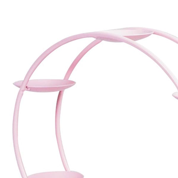 Pariserhjul Display Rack Dekorativ Säker Rundad Kant Leksaksförvaring Displayhållare för Hem Rosa