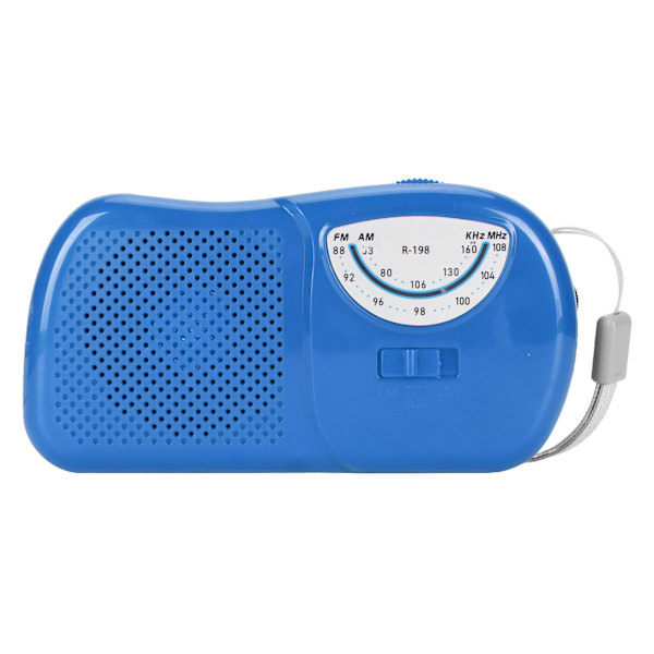 AM FM Radio Professionell Hög Känslighet Inbyggd Högtalare Klart Ljud Vintage Mini Fickradio för Utomhusresor Hem Blå