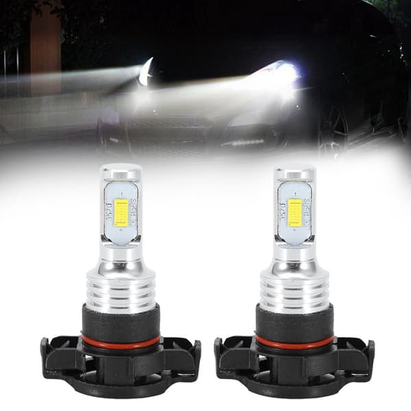 2 st 80W 6000K LED Strålkastarlampor Kit för H16/5202 - Vitt Ljus