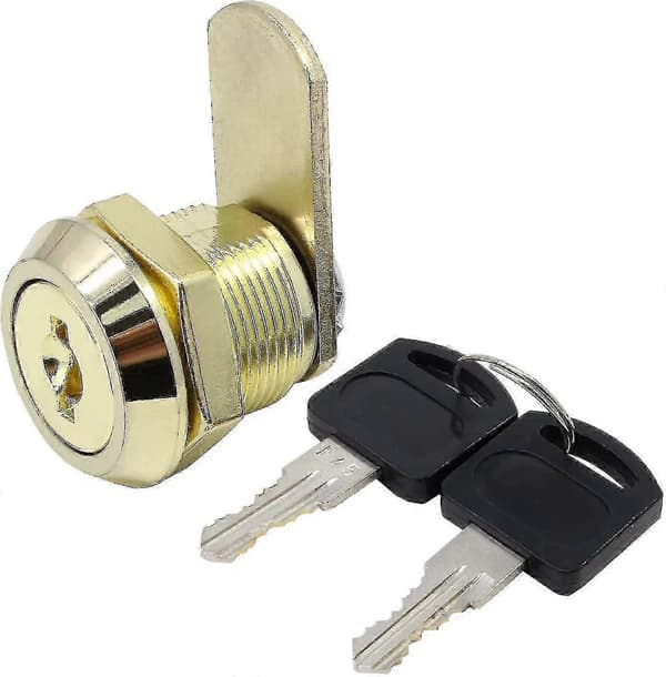 Sikkerhedsbrevkasselås Rustfrit Stål Skabslås Kamlås Med Samme 16 Mm, Guld