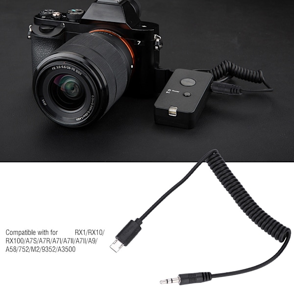 RM-VPR1 3,5 mm/2,5 mm S2 Slutarkabel för Sony A7Iii A9/A99 ii A7 ii A6500 (3,5 mm S2)