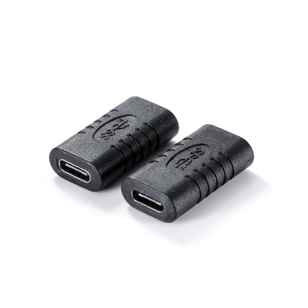 Typ-C hona till hona-adapter, USB 3.1 dataförlängning, USB-C datakabel rak adapter, laddningsadapter.
