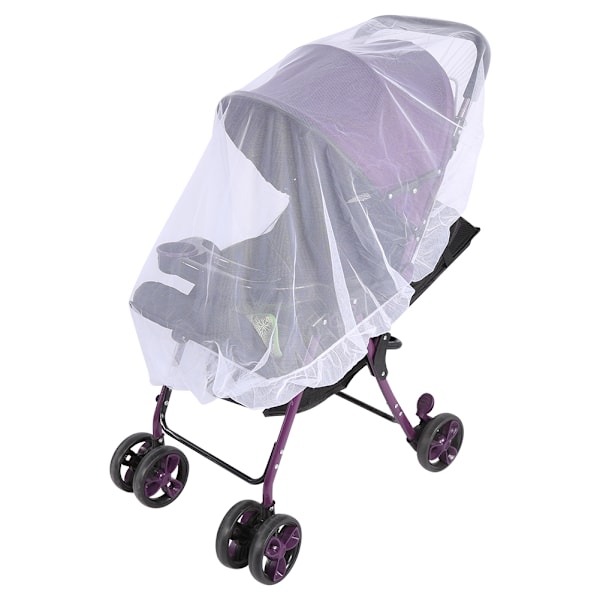 1 st Baby Barnvagn Myggnät Insektsnät Buggy Säkert Skydd Mesh Cover (Vit)