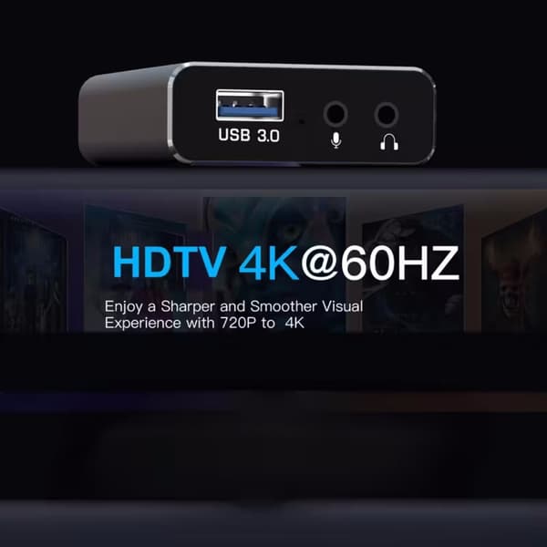 4K Capture Card, HDMI Video Capture Device, 4K HDTV Video Capture Card med USB 3.0
