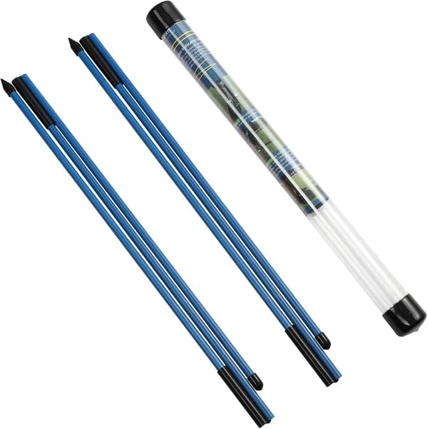 【03】Golf Alignment Sticks - Foldbare golftræningspinde til sigte, putting, holdningskorrektion med gennemsigtigt rørhylster, blå Blue