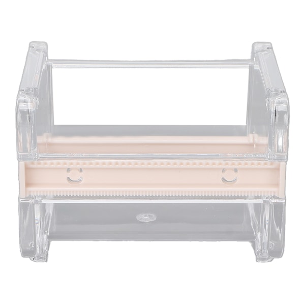 Transparent Multi Masking Tape Cutter Dispenser Synlig Rullteiphållare för Hemmakontor Skola Beige