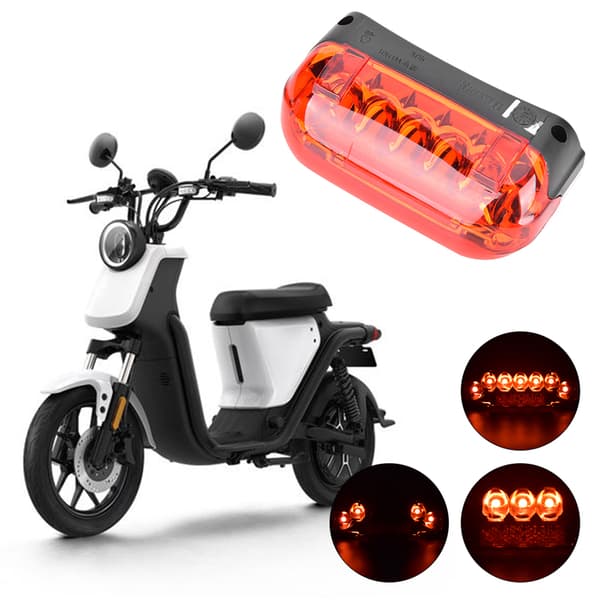 Motorcykel Baglygte Bremselys 2 I 1 Intelligent Stoplys til Elektrisk Cykel Scooter 48V