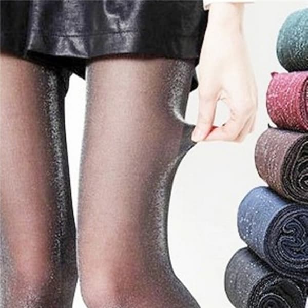 【03】5 par Dame Skinnende Strømpebukser Glitter Party Strømpebukser Mode;WL