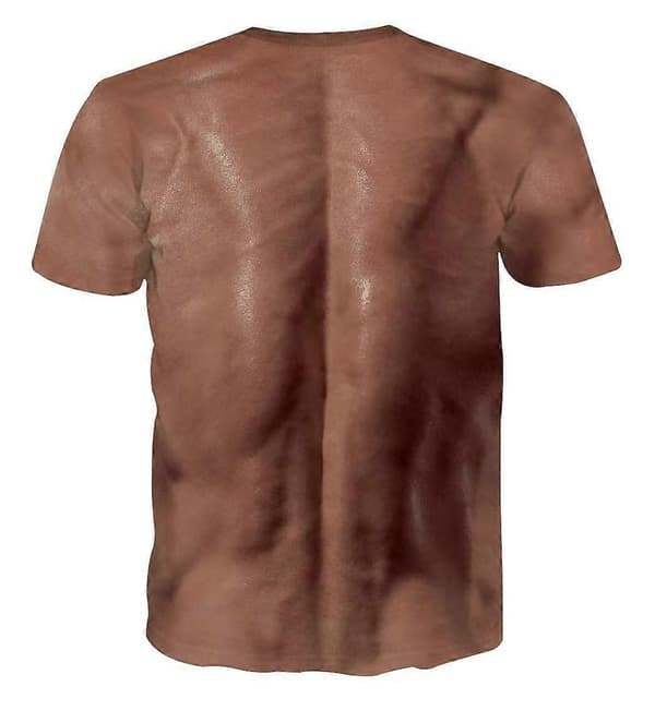 Herre T-shirts med 3D-motiv og muskeltryk Style 2 S