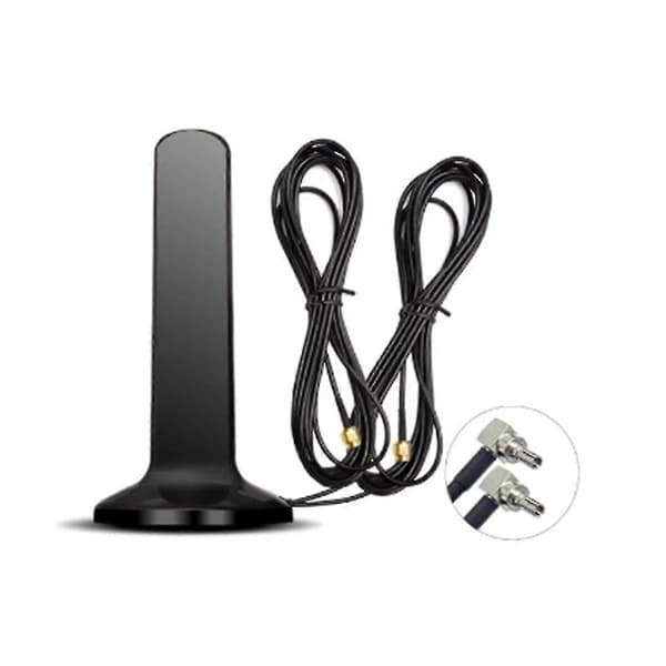 Gsm 4g 5g Antenne 600-6000mhz 12dbi Højforstærkende Omni Magnetisk Base Antenne Til Cpe (ts9) Musta