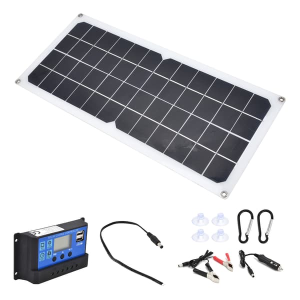 10W Solpanel Laddare Kit med 60A Kontroller Dubbla USB Honportar för Husbilar Båtar Flygplan Satelliter