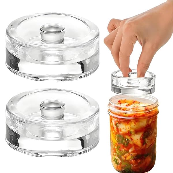 【03】Fermented SS Container, with Handle, Suitable for Wide Mouth Mason Jars, Food Storage, 7.2cm x 2.8cm, 4-pack