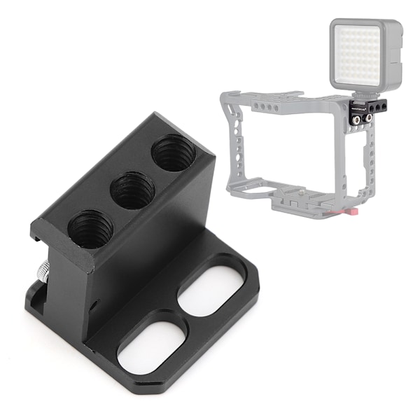 90 Graders Cold Shoe Mount Adapter Base med 1/4' Monteringsskrue til DSLR Kamera Cage