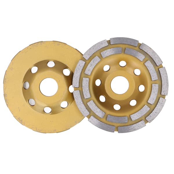 4.5in Slipskiveset Dubbelrad och Turbo Segment Diamantkopp Slipskiva Utan Bricka