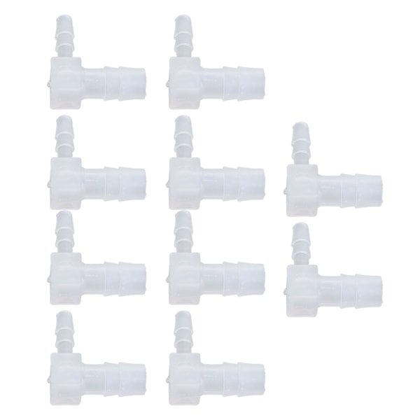 10 st Plastslangskarvar Barb Reducer Fittings L Typ 90 Graders Böj Röranslutningar 8x4MM