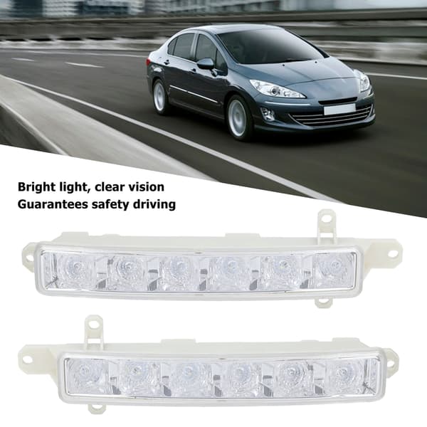 Lyse 6 LED'er Bil Kørelys til Peugeot 301 308S 408 (2 STK)