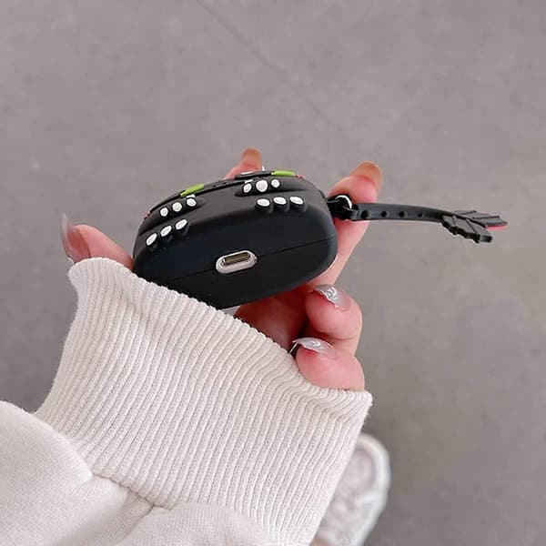 【03】Nightly Evil Cute Cartoon Headphone Case, AirPods New 3(4) Wireless Bluetooth Headphone Silicone Case.