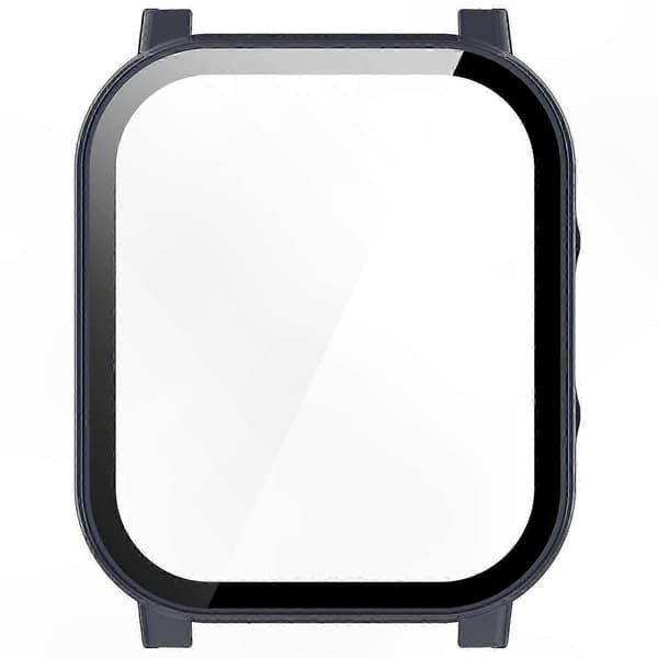 Slidstærkt PC-etui med hærdet glas til Haylou LS02 Smartwatch - Grøn beskyttelse Multicolor Ink Blue