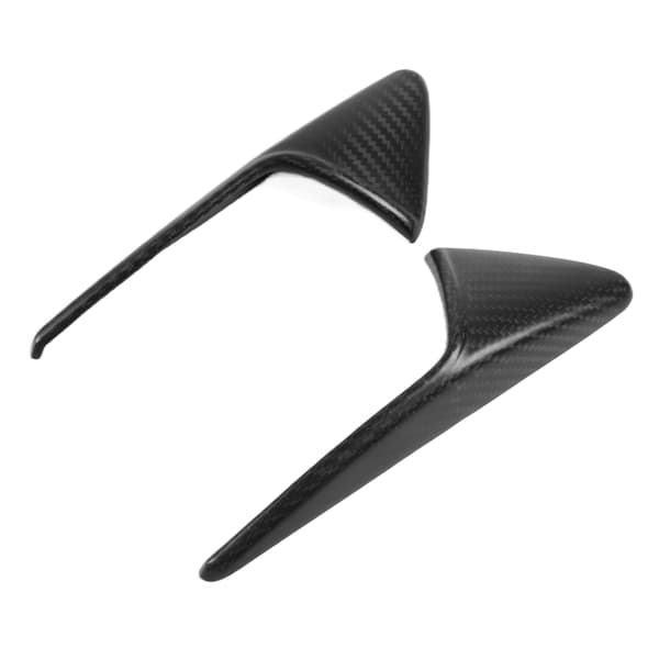 1 Par Sidokamera Ventilationsskydd Trim Äkta Kolfiber Dekor Ersättning för Tesla Model 3 Model Y Matt