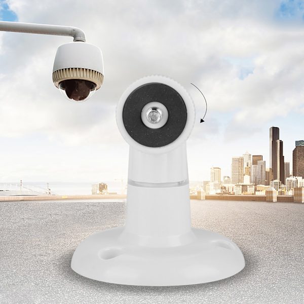 Övervakningskamera CCTV Stativ Väggfäste Roterbart Mini Kamerastöd Stativ Vit
