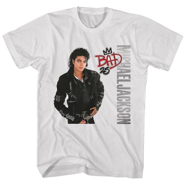 【03】Michael Jackson T-shirt Bad Album Art Michael Jackson Trøje M