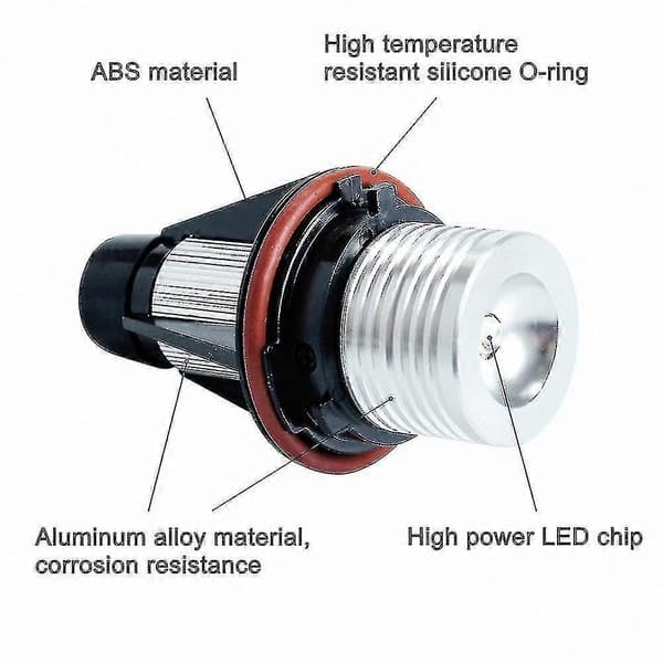 LED Angel Eyes -merkkivalot E39 E53 E60 E61 E63 E64 E65 E66 E87 525i 530i Xi 545i M5 -malleihin Red