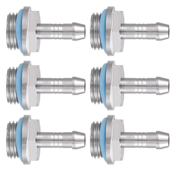 6 stk. PC Vandkøling TwoTouch Fitting G1/4 Gevind Barb Connector til Slange 7,5 mm