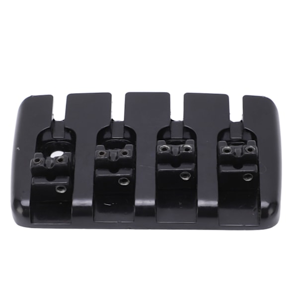 Gitarrstall 4-strängad metall Tailpiece Instrument Tillbehör Set Kit för bas Svart