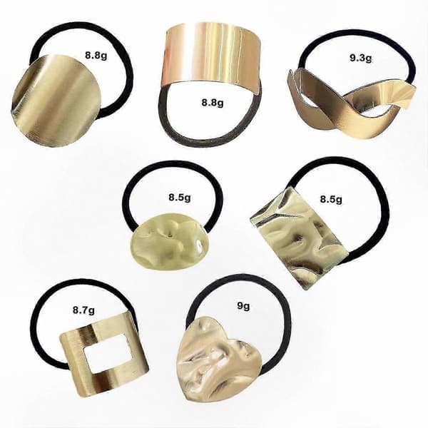 Hårelastik i metalcirkel til kvinder med hestehale og elegant design Round