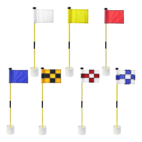 Baghave øvelse golfhul stang flag kop pind foldbar putting flagstang hvid White