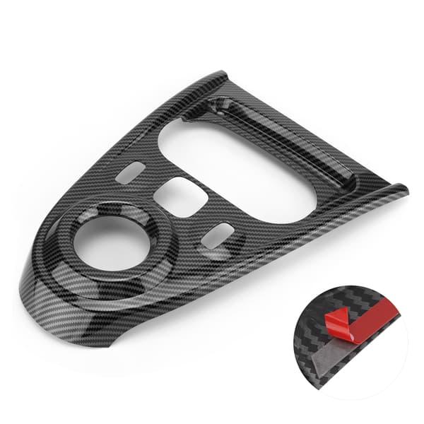 LHD Gear Shift Panel Cover Trims i kulfiberstil, erstatning til Smart Fortwo/Forfour 453 2015-2021