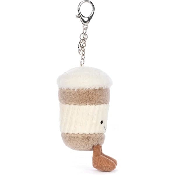 【03】Jellycat Fun To Go Kaffeväska Nyckelring, Take Away-kaffe