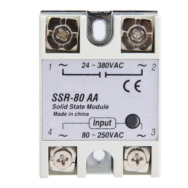 80A Enkeltfaset Solid State Relæ Switch Modul SSR-80AA 80-250VAC