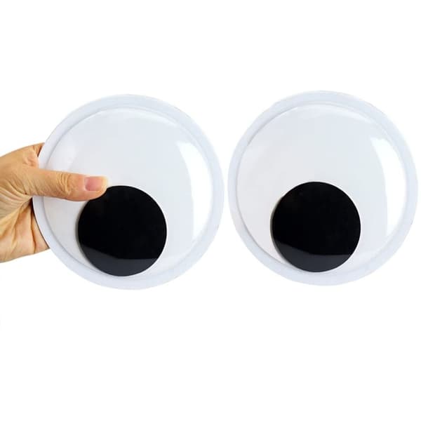 【03】6 stk. kæmpe googly øjne sorte og hvide googly øjne store klistermærker øjne