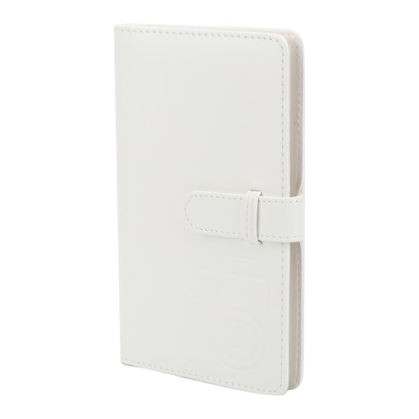 7,6 cm 96 Fickor PU Universal Fotoalbum Kortfodral Bankkort Förvaringsbok för mini11/8/9/7s/25/70/90 Direktkamera Fotografi vit