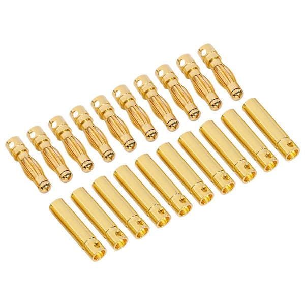 10 par 4 mm guldkugle stik bananstik adapter til RC batteri ESC motor
